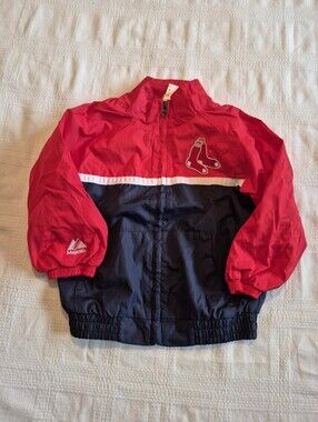 Majestic boys Boston Red Sox 3T full zip windbreaker VGUC